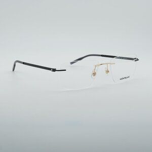 Montblanc MB0281O 006 Eyeglasses Gold/Black 56mm Rectangle Frame